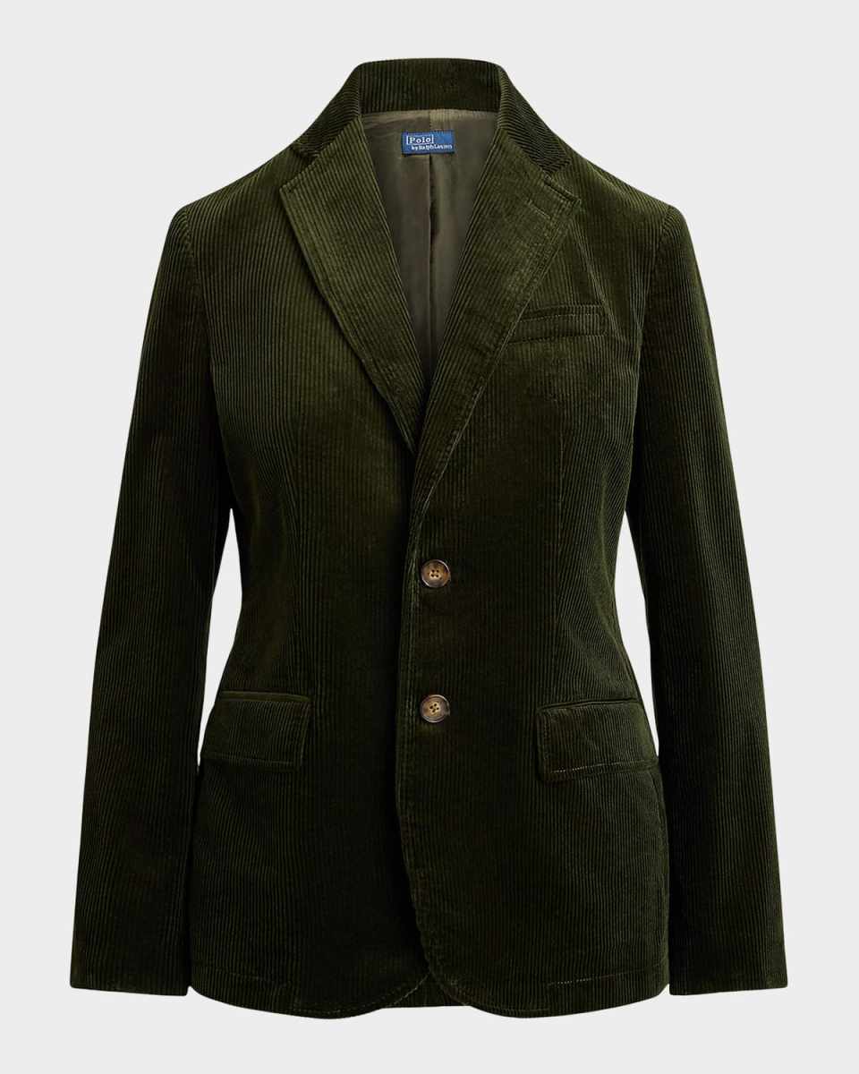 Single-Breasted Cotton Corduroy Blazer